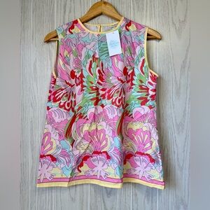 SundayUp Floral Silky Sleeveless Top Size M NWT